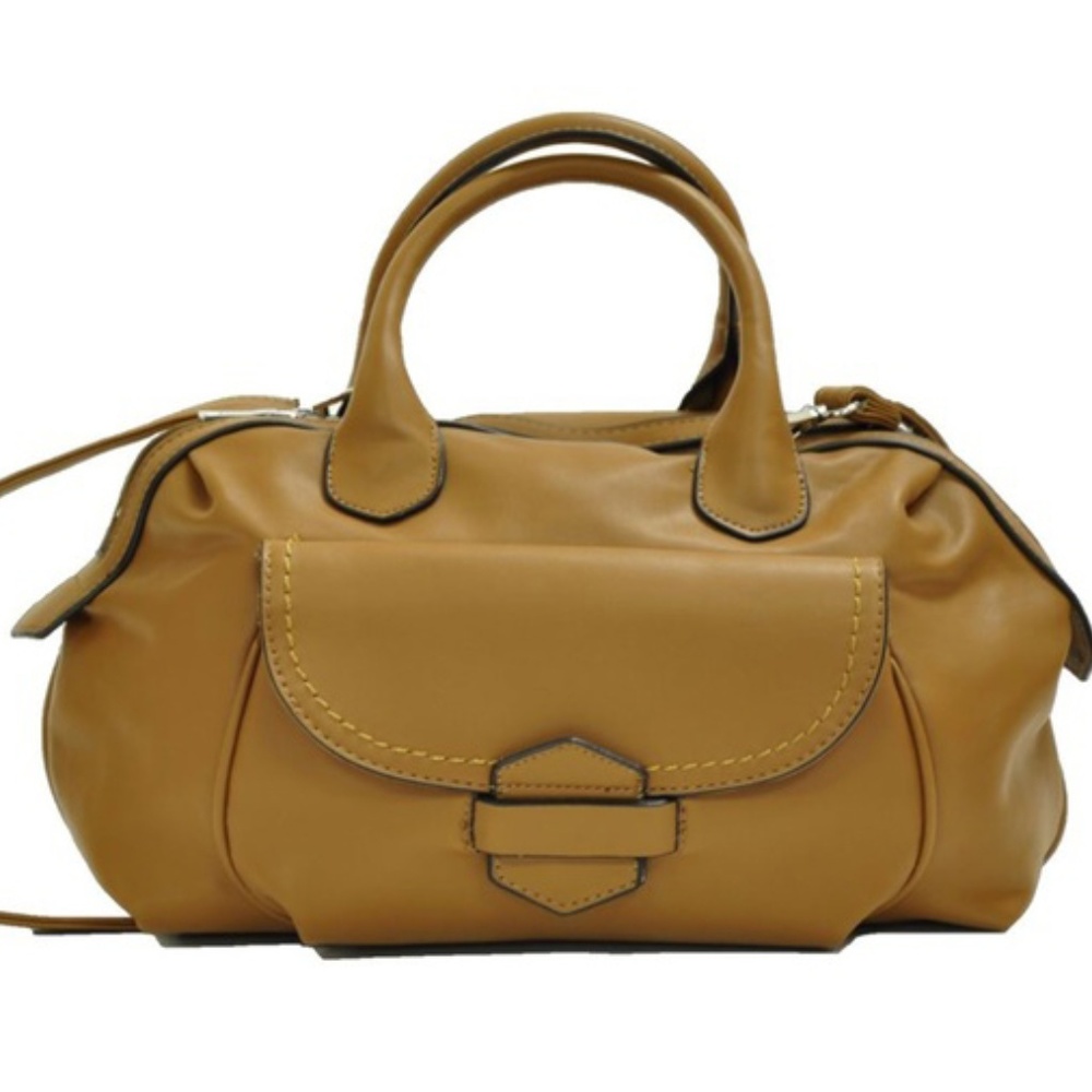 Beautiful Cognac Brown Medium Satchel MoDA Bag